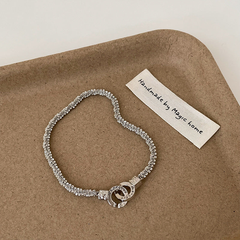 Fashion Interlocking Circle Pendant Chain Necklace 6W6JNC438