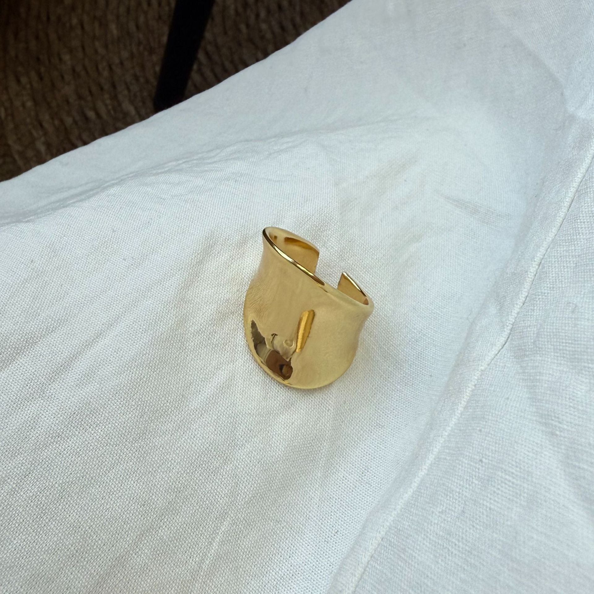 Wide Irregular Open Ring - DippedShop Wholesale - #6611