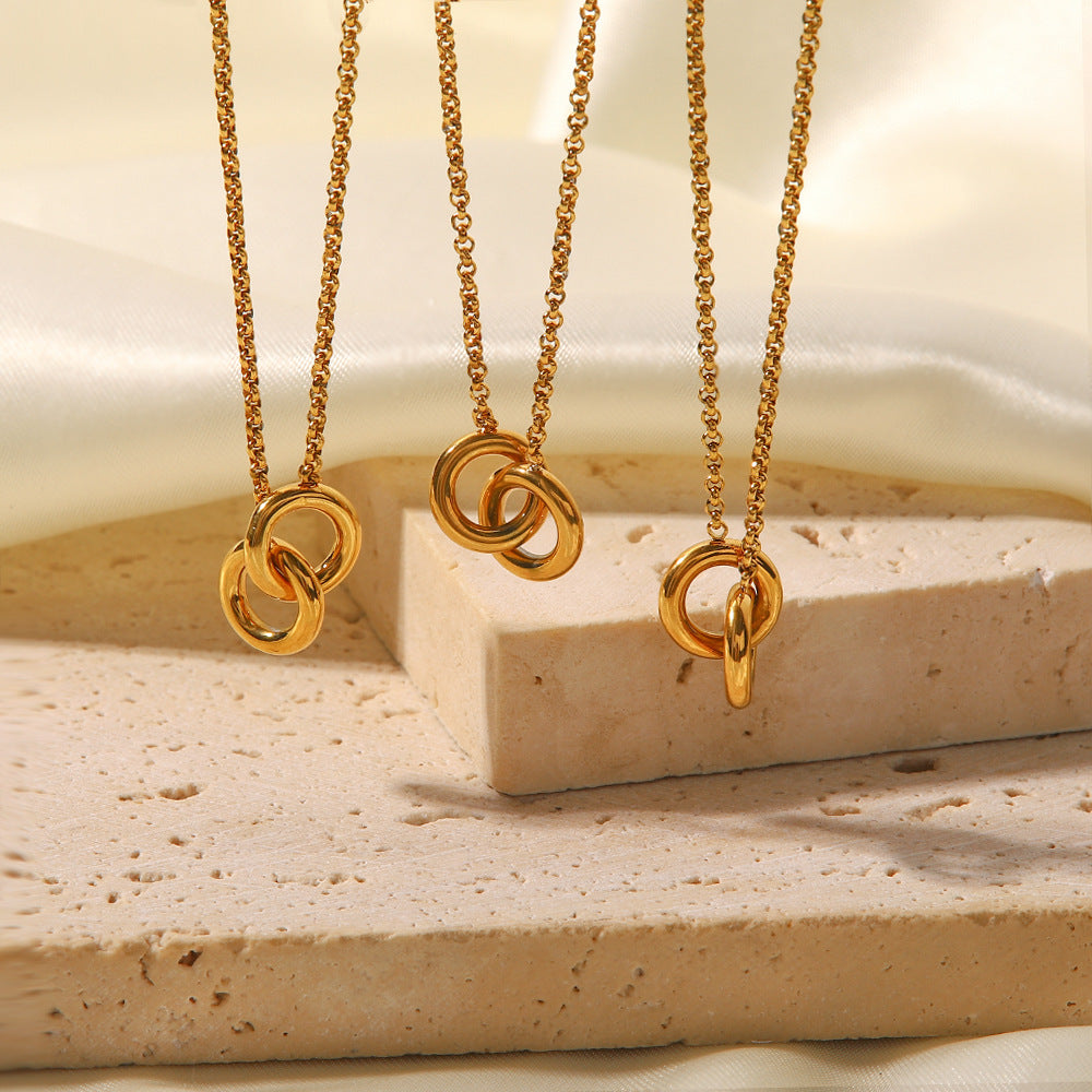 Loop Pendant Simple Elegant Necklace DPJN0826