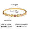 Trendy Gold Plated Cubic Zirconia Bangle Bracelet 6W6JBR599
