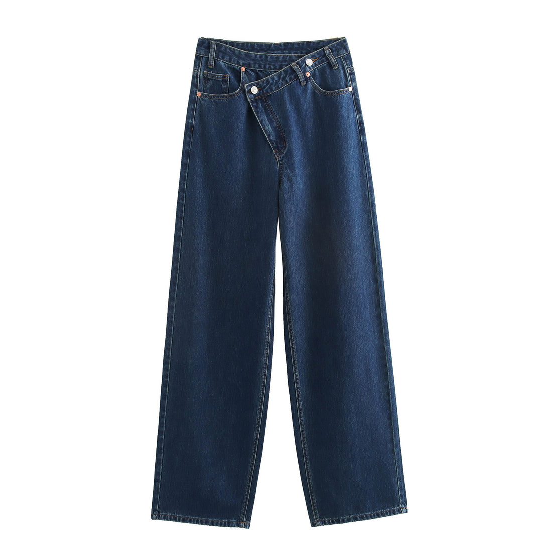 Vintage Solid Color Distressed Wide Leg Pants DP25C929