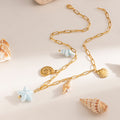 Gold Plated Shell Necklace - DippedShop Wholesale - #8323