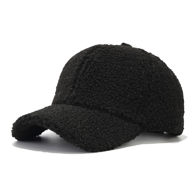 Winter Solid Color Fuzzy Plush Warm Baseball Cap 6W6HAT925