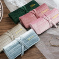 Soft Velet Solid Color Large Capacity Jewelry Case 6W13HSJ102