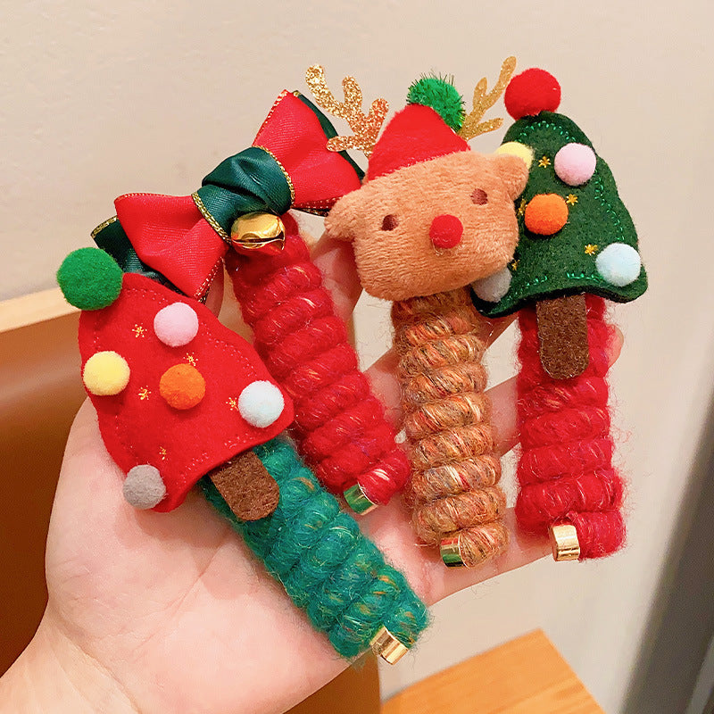 Cute Reindeer Christmas Ponytail Holder Hair Tie DP25G609