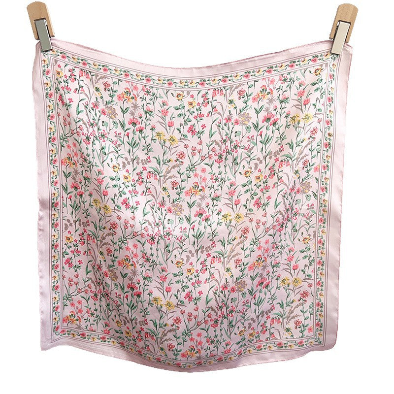 Fresh Floral Print Headscarf Square Scarf MK2BW6W6NSI07