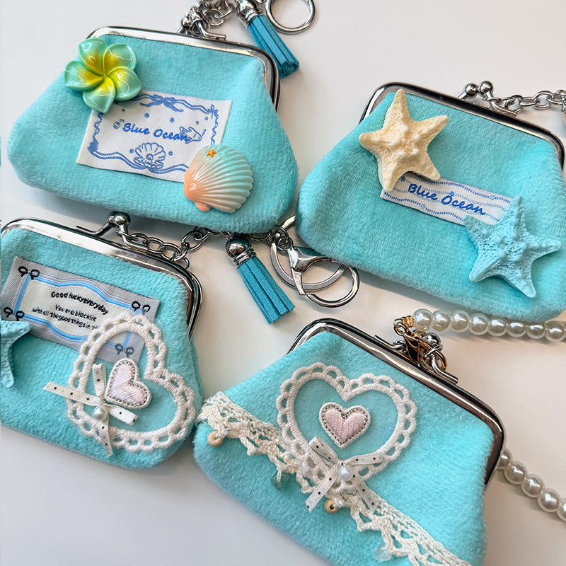 Velvet Starfish Coin Purse - DippedShop Wholesale - #7011