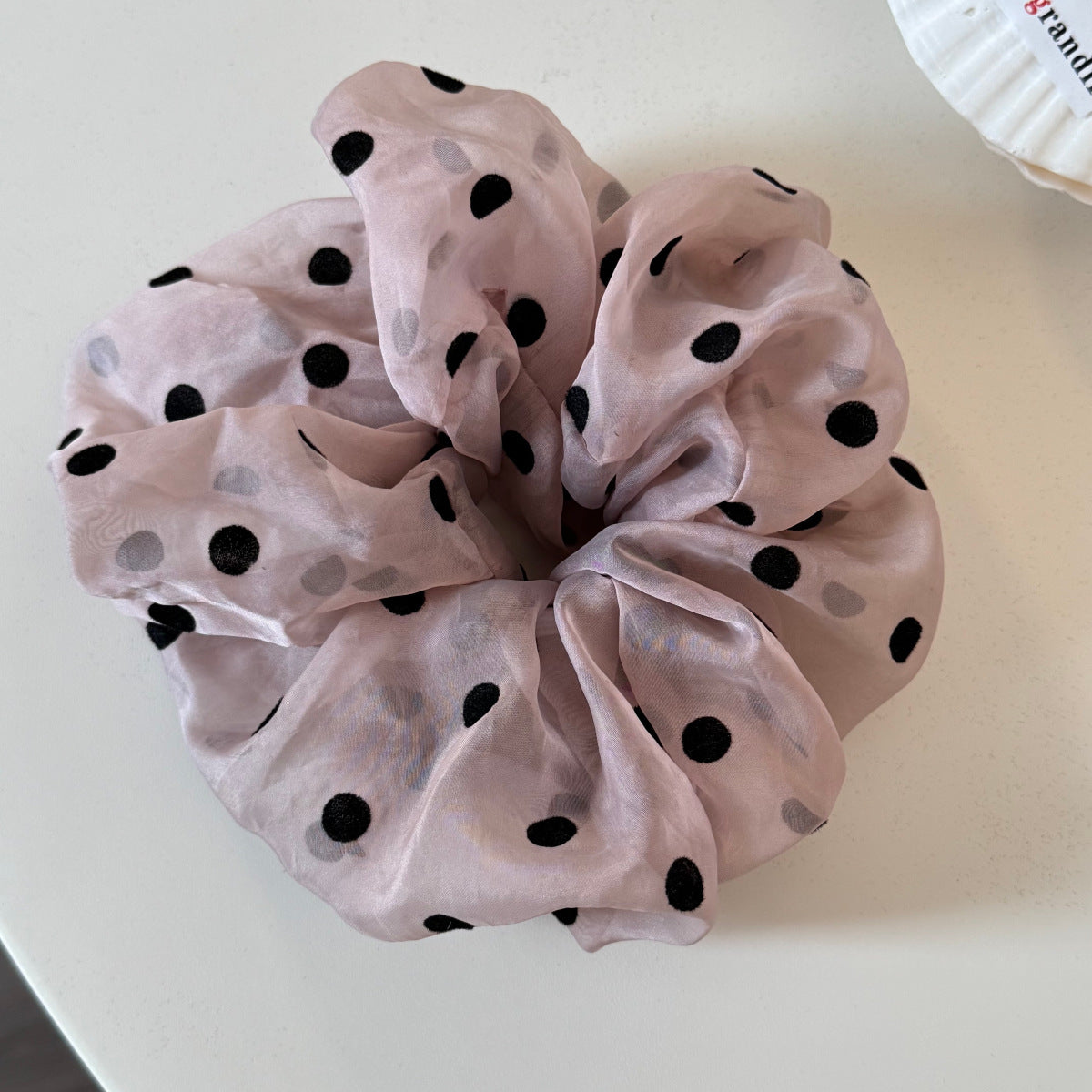 Trendy Polka Dots Print Organza Scrunchies 6W6HSR347