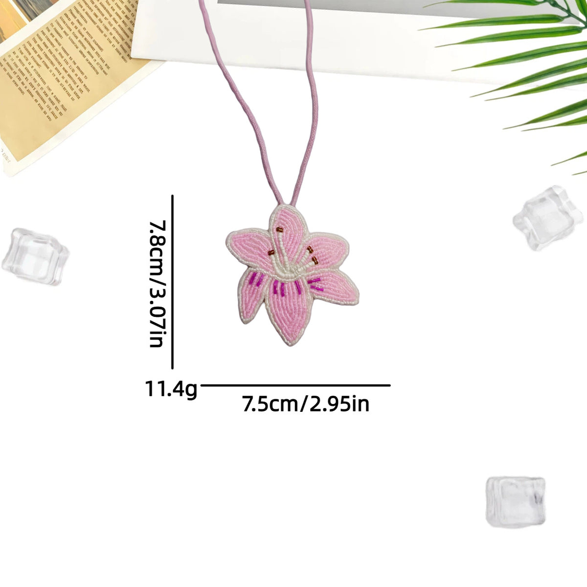 Sweet Handmade Beads Floral Pendant Bag Charm 6W10BBC806