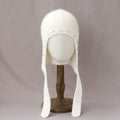 Pearl Rhinestone Angora Trapper Beanie 6W6HAT698
