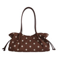 Vintage Polka Dots Ruched Shoulder Bag 6W10BBG2470