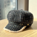 Tweed Plaid Beret Hat - DippedShop Wholesale - #9587
