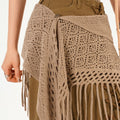 Boho Crochet Hollow Fringe Triangle Hip Wrap MK2BW6W1SL02