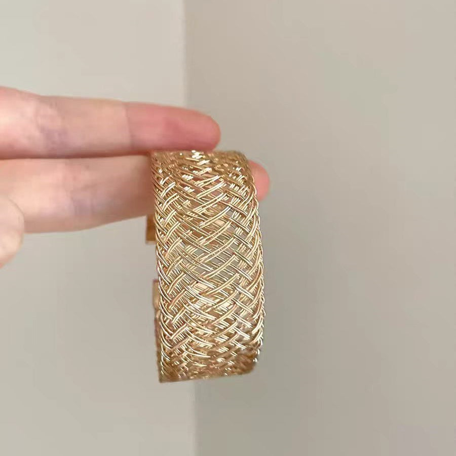 Vintage Gold Plated Hollow Wid - DippedShop Wholesale - #1155