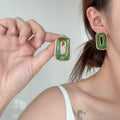 Stylish Hollow Out Rectangle Acrylic Drop Earrings 6W6JER615