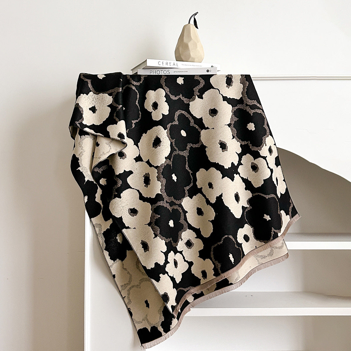 Winter Double-Sided Floral Print Shawl Wrap Scarf 6W6NSC126