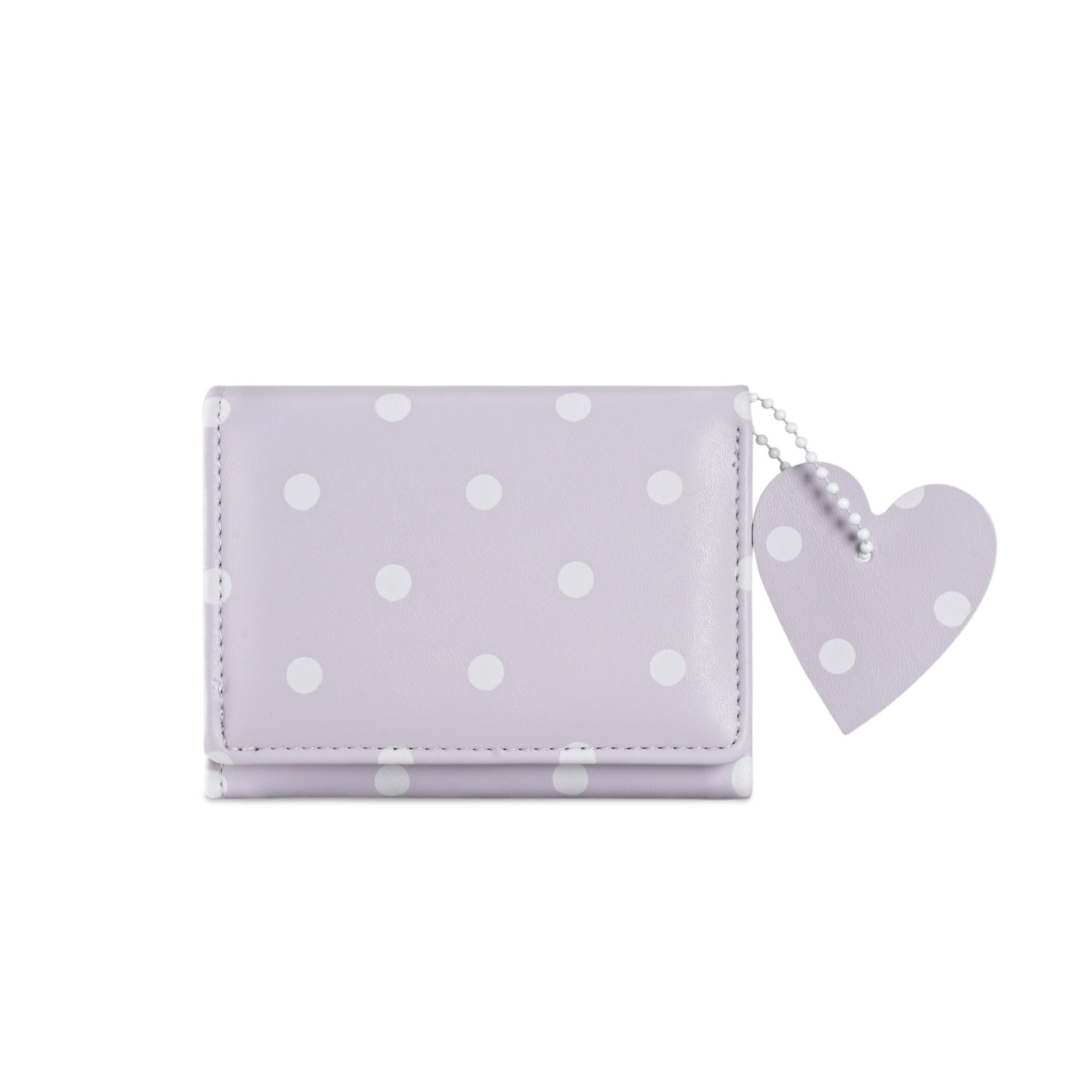 Minimalist Polka Dots Heart Pendant Coin Purse 6S10BWB121