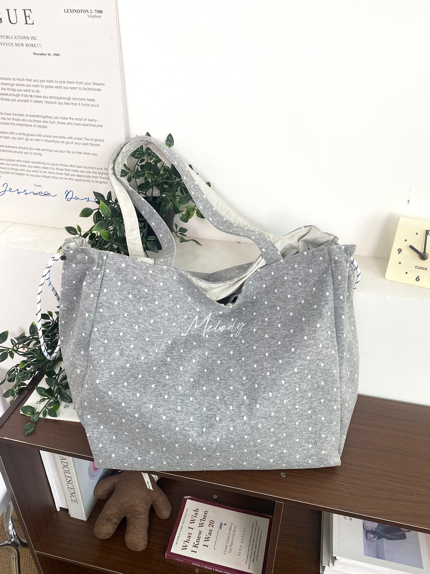 Stylish Star Reversible Drawstring Tote Bag MK2BLW6W10BBG568