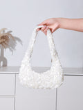 Elegant Solid Color Sequin Evening Underarm Bag 6W10BBG1417