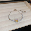 Chic Gold Plated Colorful Zircon Adjustable Bracelet 6W6JBR718