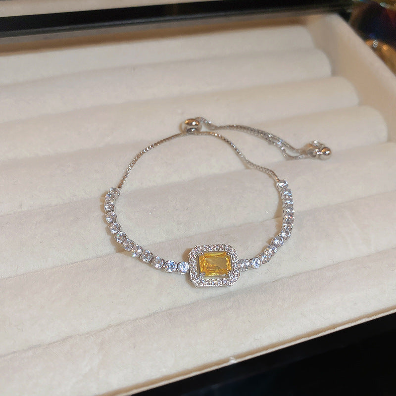 Chic Gold Plated Colorful Zircon Adjustable Bracelet 6W6JBR718