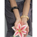 Chunky Studded Solid Color Wide Bangle Bracelet 6W6JBR453