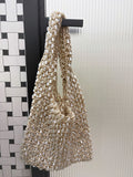 Casual Handmade Woven Hollow Beaded Shoulder Bag 8BW6BBG420