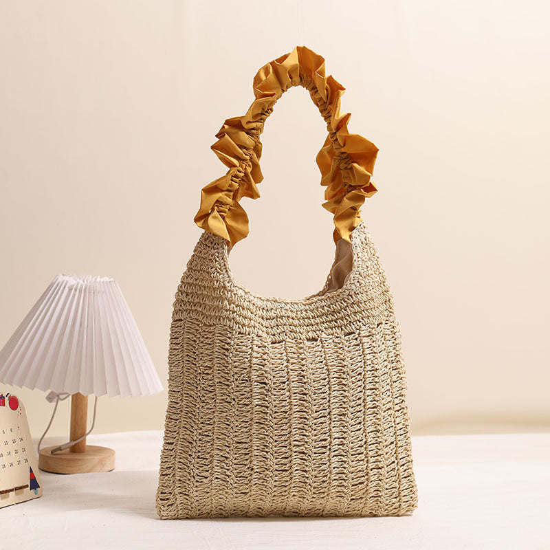 Ruffled Handle Shoulder Bag - DippedShop Wholesale - #8995