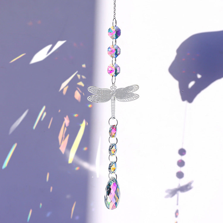 Geometry Crystal Ball Metal Dragonfly Hanging Suncatchers MK2CZAS6H7HLS64