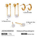 Gold Plated Rhinestone Hoops - DippedShop Wholesale - #8419