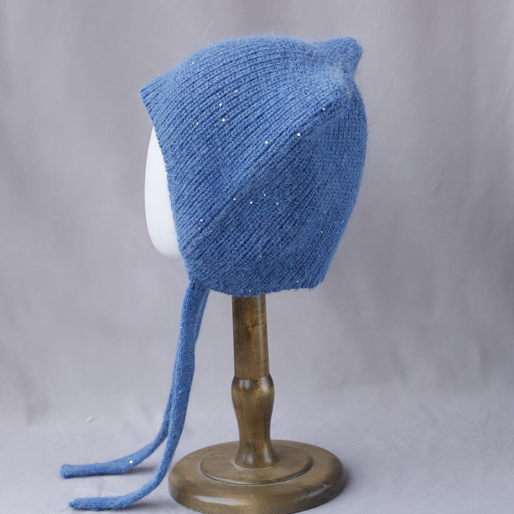 Cute Cat Ear Angora Knit Bonnet 6W6HAT690