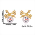 Sparkly Rhinestone Deer Christmas Dangle Earrings 6W6JER686