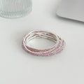 Stylish Cubic Zironia Multi-Layered Chain Bracelet 6W6JBR372