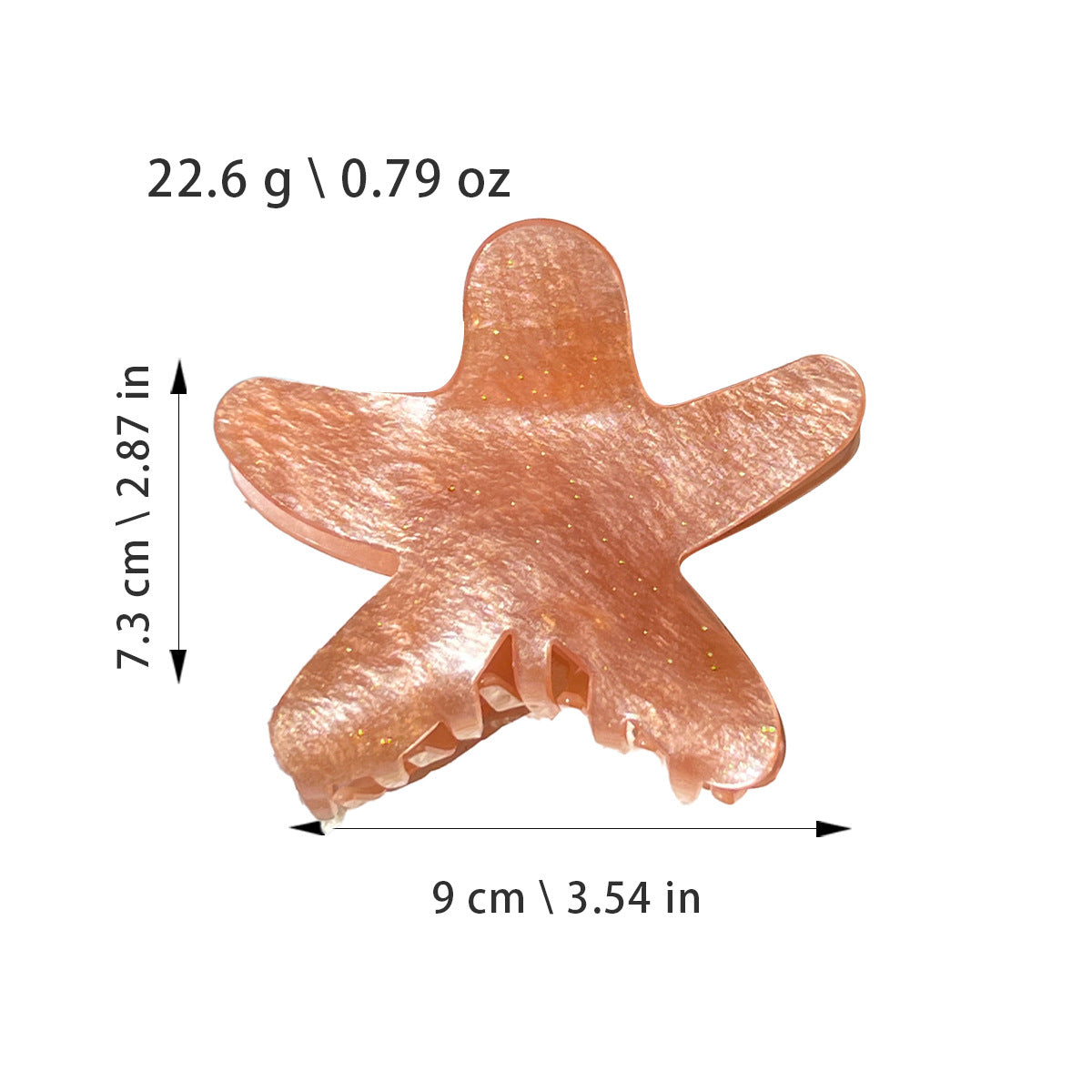 Cute Sparkly Starfish Acrylic Hair Claw MK2PPM6W6HCP347