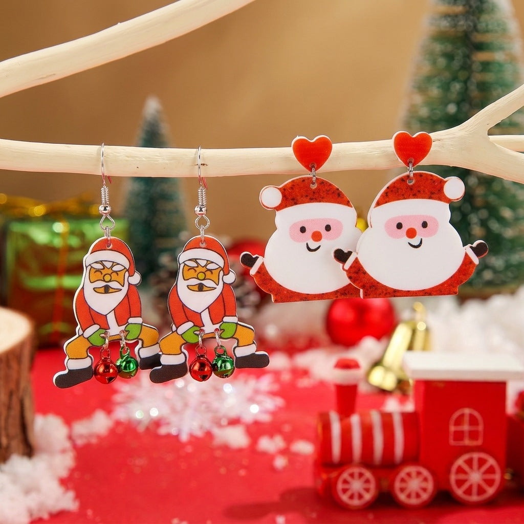 Cute Cartoon Mini Christmas Tree Stud Earrings 6W6JER684