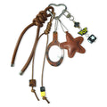 Vintage Rope Braided Leopard Comb Pendant Bag Charm 6W10BBC367
