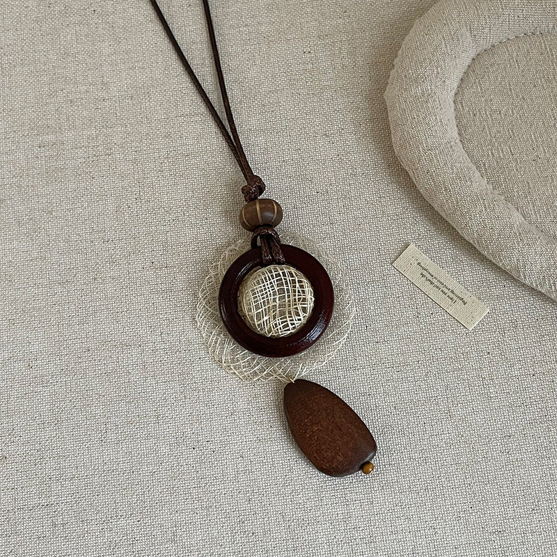 Boho Style Handmade Geometric Beaded Necklace 6W6JNC383L