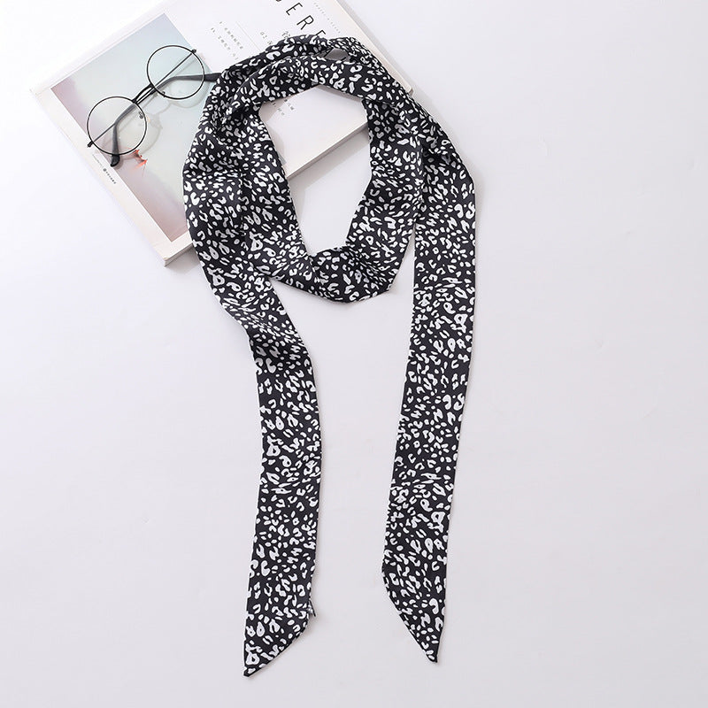 Retro Leopard Print Silk Scarf 6W6NSI218