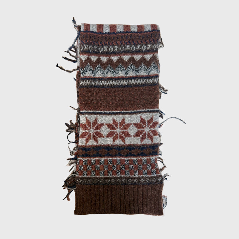 Jacquard Knit Scarf - DippedShop Wholesale - #9971