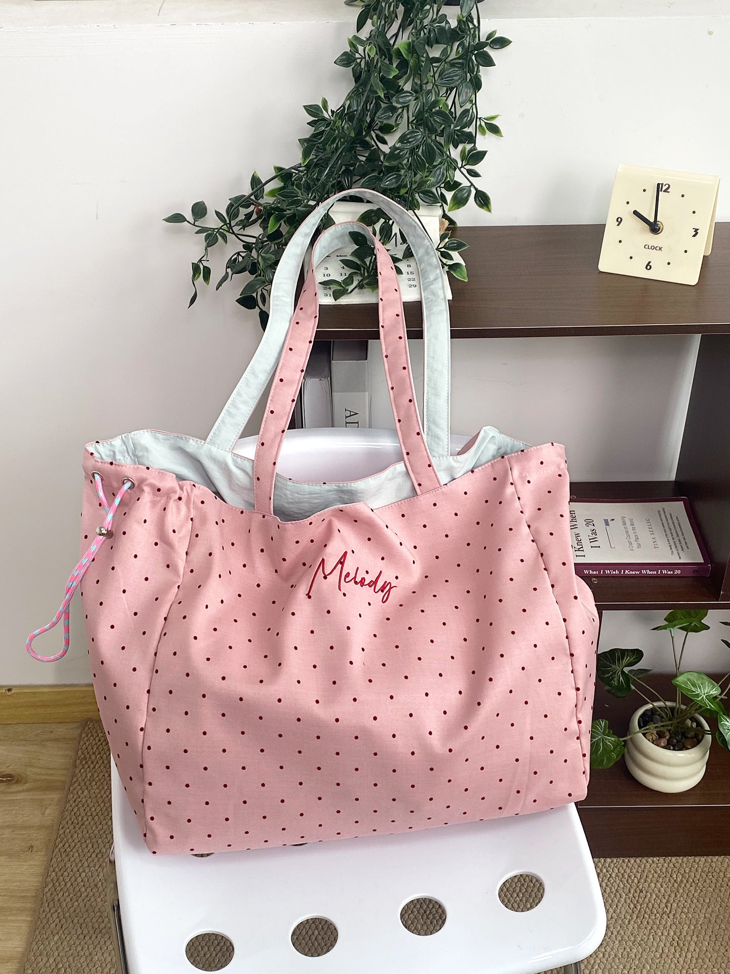 Stylish Star Reversible Drawstring Tote Bag MK2BLW6W10BBG568
