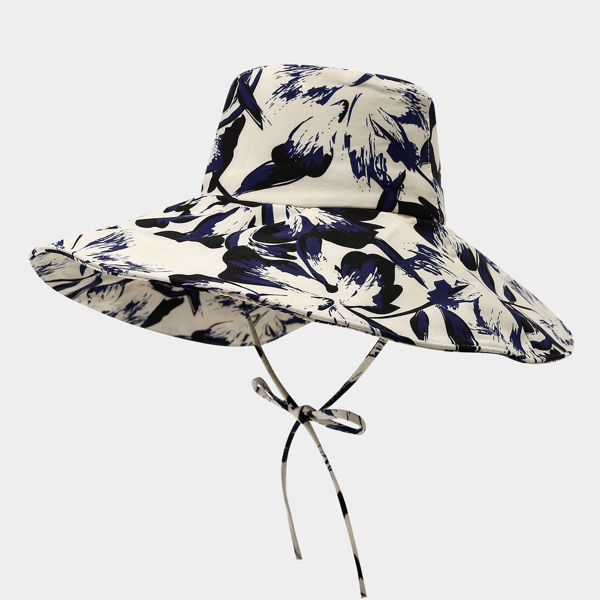 Fashion Floral Print Wide Brim Bucket Hat MK2BW6W6HAT107