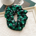 Simple Christmas Plaid Velvet Hair Scrunchie 6W6HSR438