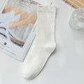 Solid Cotton Mid Calf Socks - DippedShop Wholesale - #4259