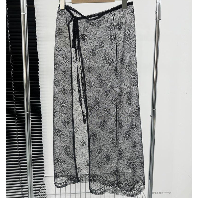 Floral Lace Wrap Skirt - DippedShop Wholesale - #3667