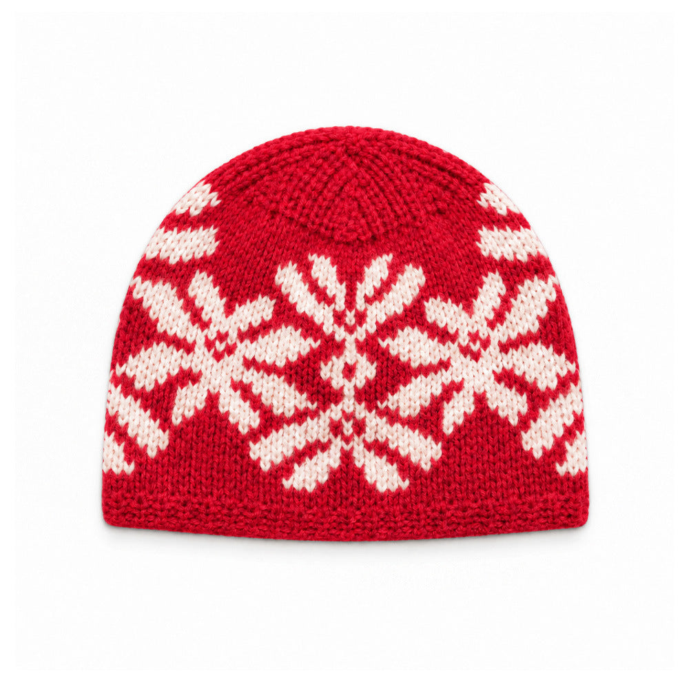 Snowflake Jacquard Knit Beanie - DippedShop Wholesale - #9155