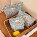 Elegant Butterfly Jacquard Portable Makeup Bag MK2BW6W10BOB390