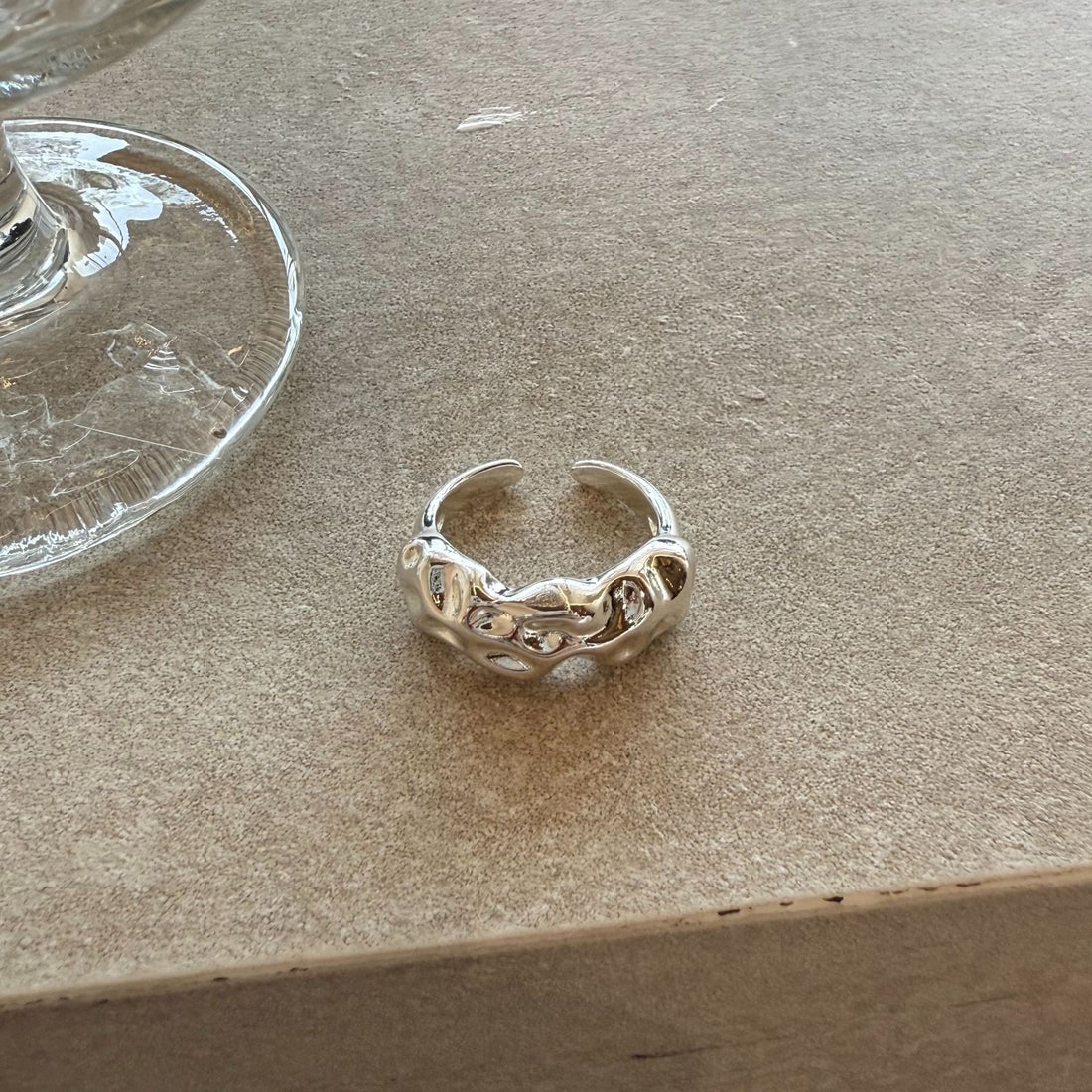 Trendy Silver Wide Open Band Ring DP25F762