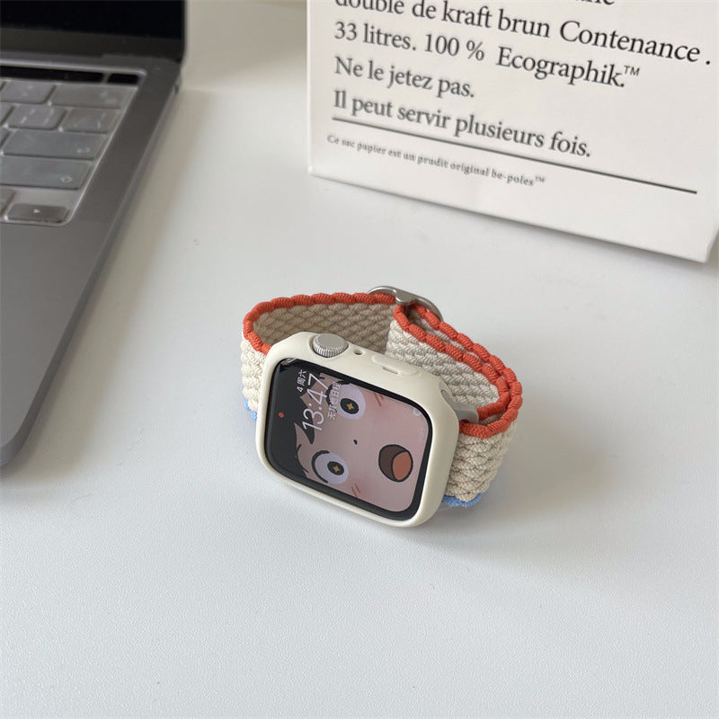Color Block Nylon Weave Watch Band 6W6JWA140