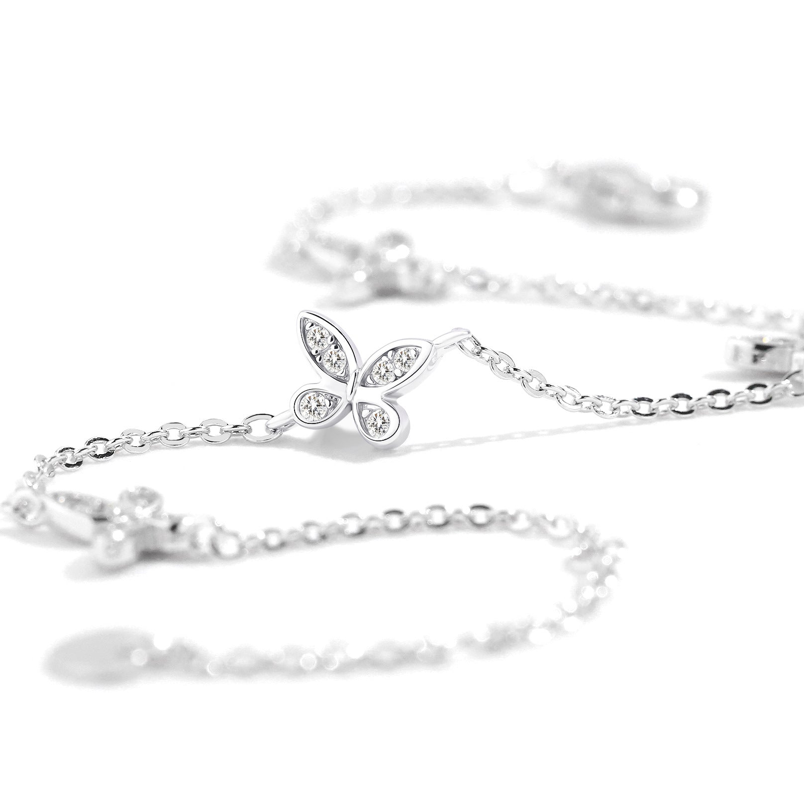 Cubic Zirconia Butterfly Bracelet - DippedShop Wholesale - #9171