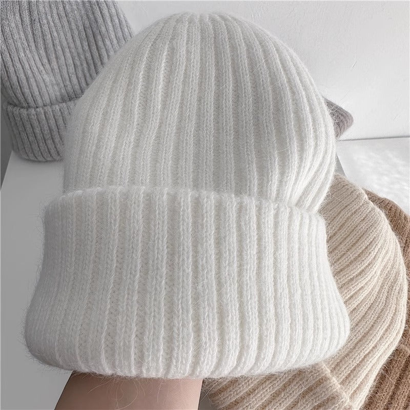 Cute Thicken Warm Wool Blend Knit Beanie Hat 6W6HAT550